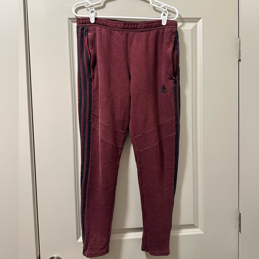 Adidas maroon and black sweatpants/joggers - Picture 1 of 2